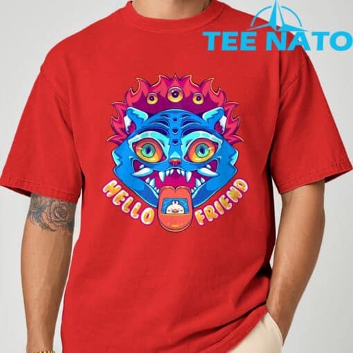 Kpop Demon Hunter HELLO FRIEND T-Shirt - Image 8