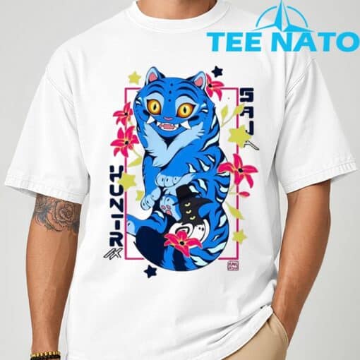 Kpop Demon Saja Huntrix Blue Tiger And Bird T-Shirt