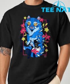 Kpop Demon Saja Huntrix Blue Tiger And Bird T Shirt 2