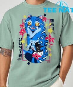 Kpop Demon Saja Huntrix Blue Tiger And Bird T Shirt 3