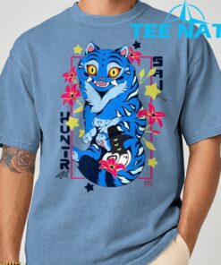 Kpop Demon Saja Huntrix Blue Tiger And Bird T Shirt 4