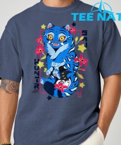 Kpop Demon Saja Huntrix Blue Tiger And Bird T Shirt 5