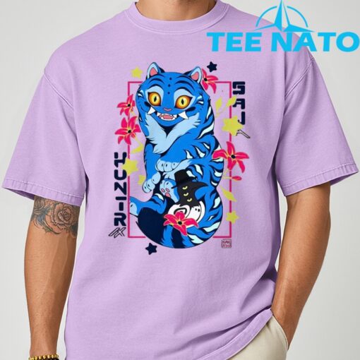 Kpop Demon Saja Huntrix Blue Tiger And Bird T-Shirt - Image 5
