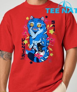 Kpop Demon Saja Huntrix Blue Tiger And Bird T Shirt 8