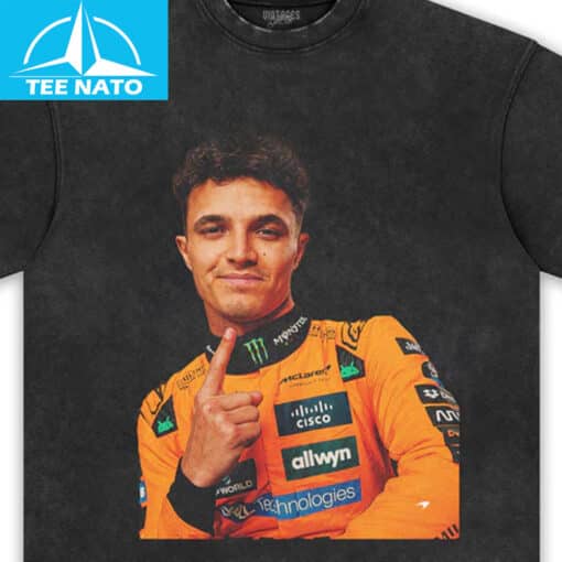 Lando Norris Thumbs Up Racing Driver Shirt - Image 2