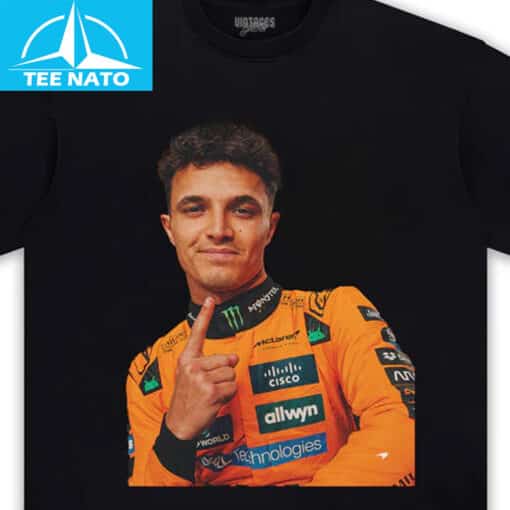 Lando Norris Thumbs Up Racing Driver Shirt - Image 3