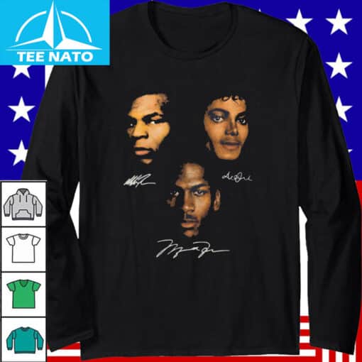 Legends Mike Tyson Michael Jackson Michael Jordan Signatures Shirt - Image 3
