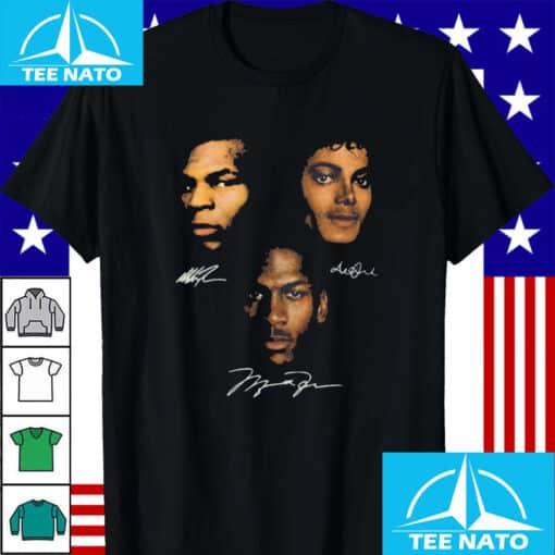 Legends Mike Tyson Michael Jackson Michael Jordan Signatures Shirt - Image 4