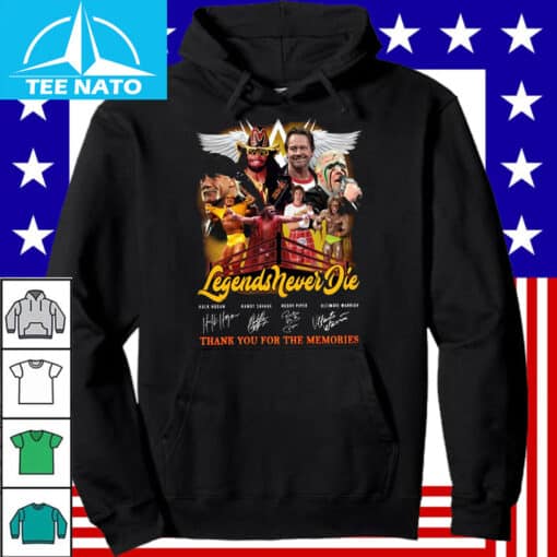 Legends Never Die Wrestling Superstars Thank You For The Memories Shirt - Image 4