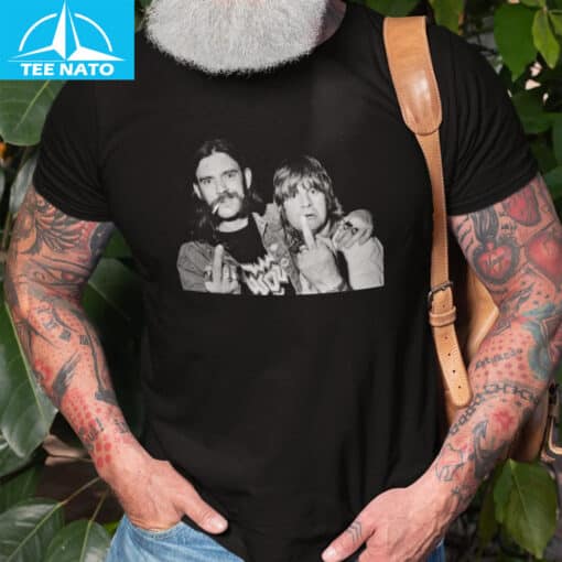 Lemmy and Ozzy Osbourne Middle Finger Iconic Rock Shirt - Image 3