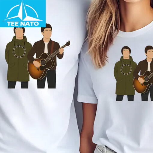 Liam and Noel Gallagher White Concer Shirt