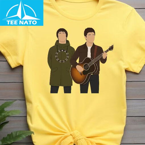 Liam and Noel Gallagher White Concer Shirt - Image 2