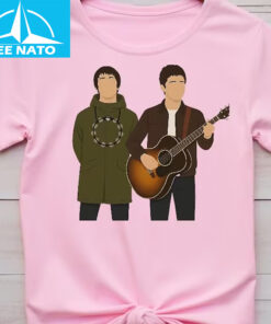 Liam and Noel Gallagher White Concer Shirt2