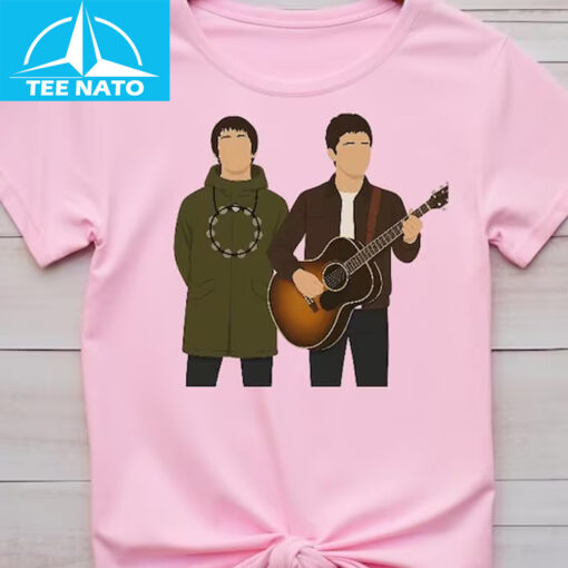 Liam and Noel Gallagher White Concer Shirt - Image 3