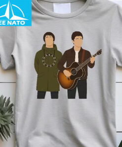 Liam and Noel Gallagher White Concer Shirt3