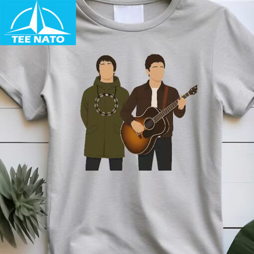 Liam and Noel Gallagher White Concer Shirt - Image 4