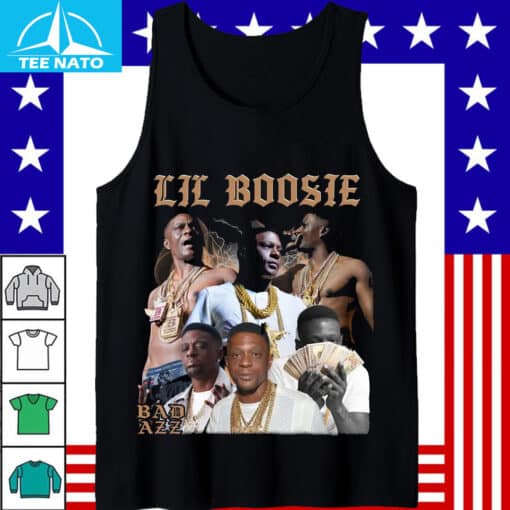 Lil Boosie Bad Azz Rapper Collage Vintage Style Shirt - Image 4