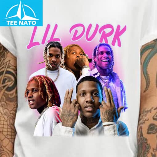 Lil Durk Rapper Photo Collage Graphic Shirt - Image 2