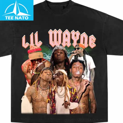 Lil Wayne Rapper Hip Hop Music Collage Shirt - Image 3