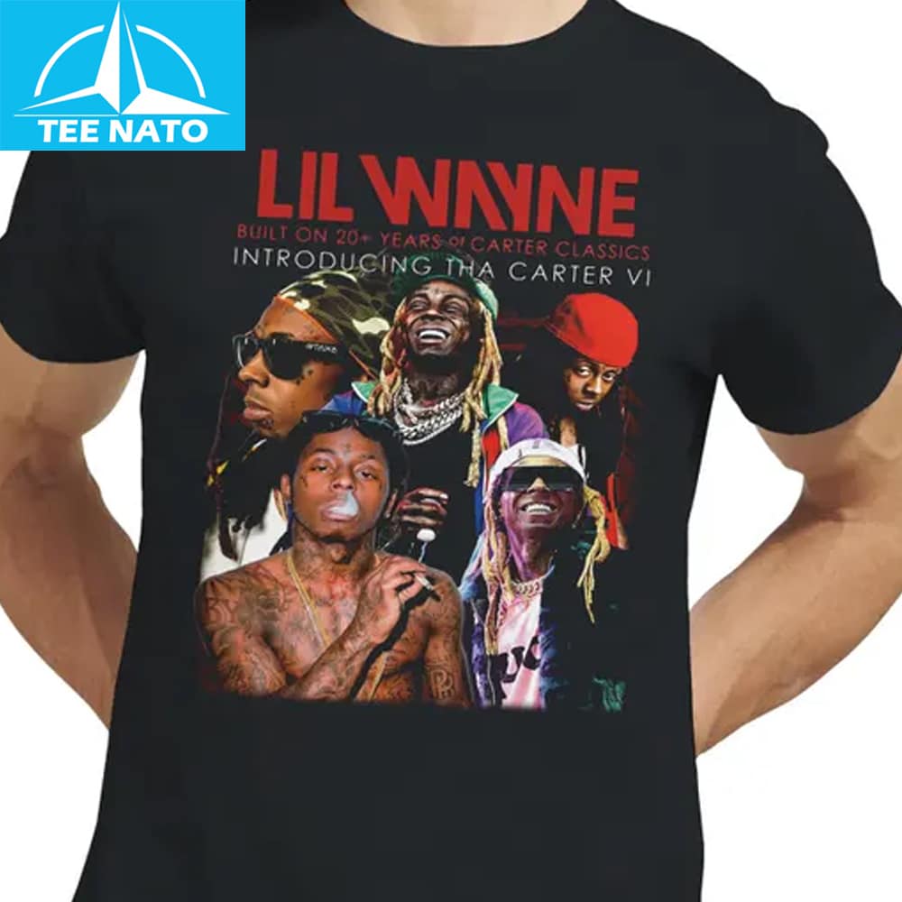 Close up of Lil Wayne shirt design