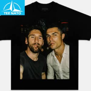Lionel Messi Cristiano Ronaldo Smoking Cigars Shirt