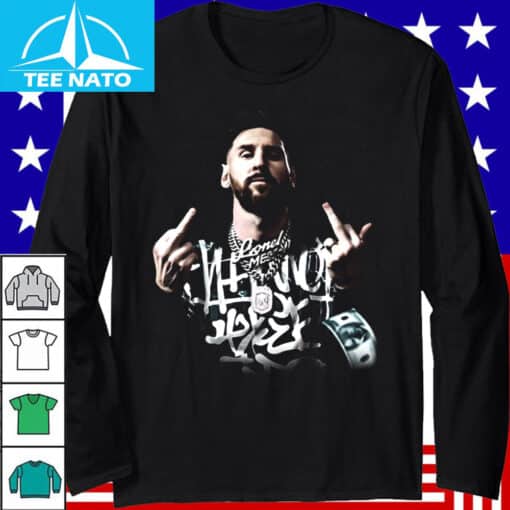 Lionel Messi Middle Fingers Money Shirt - Image 2