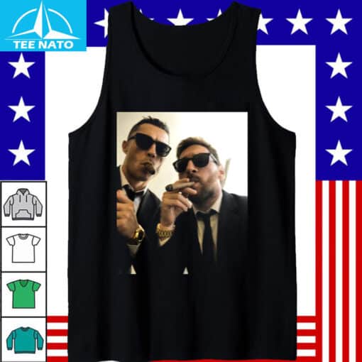Lionel Messi and Friend Smoking Cigars Shirt - Image 3