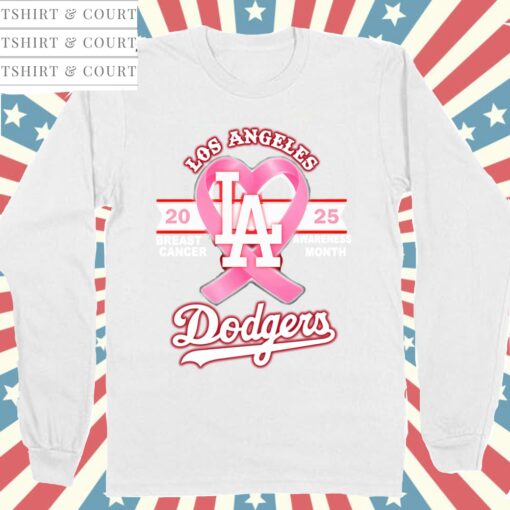 Los Angeles Dodgers 2025 Breast Cancer Awareness Month Shirt - Image 2