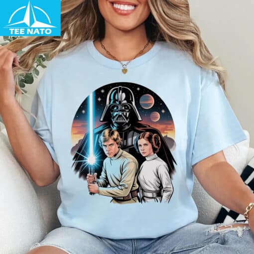 Luke Skywalker Princess Leia Darth Vader Shirt - Image 3