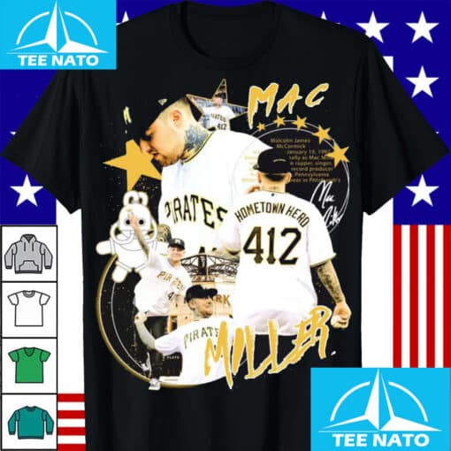 Mac Miller Pirates Hometown Hero 412 Graphic Shirt - Image 2