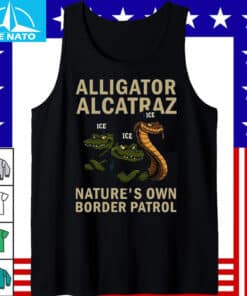 Made in US Alligator Alcatraz Natures Own Border Patrol Tanktop