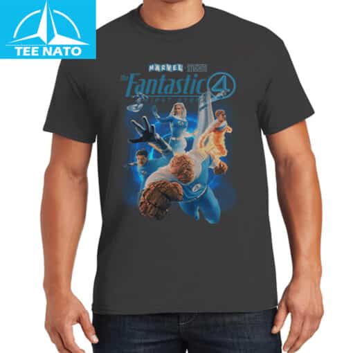 Marvel Studios The Fantastic Four Movie Poster Shirt - Image 4