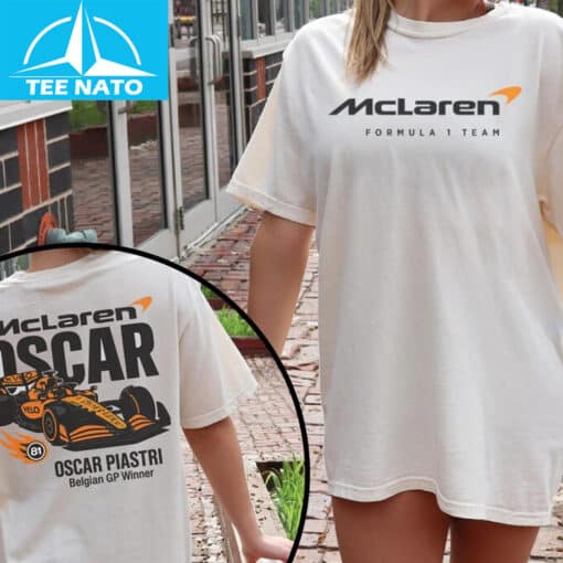McLaren Oscar Piastri Belgian GP Winner Shirt - Image 3