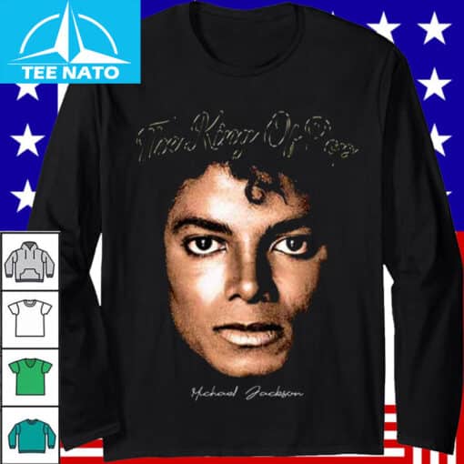 Michael Jackson The King Of Pop Iconic Face Shirt - Image 4