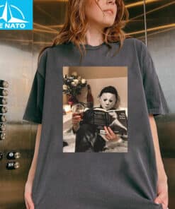 Michael Myers Holding Book Halloween Shirt3