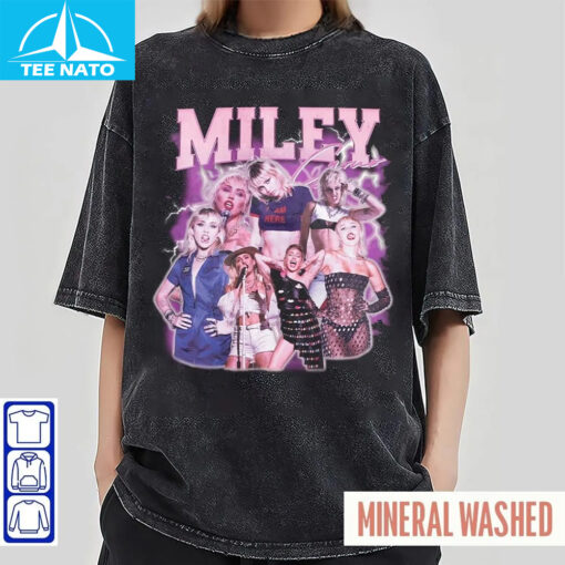 Miley Cyrus Singer 90s Retro Shirt - Image 3