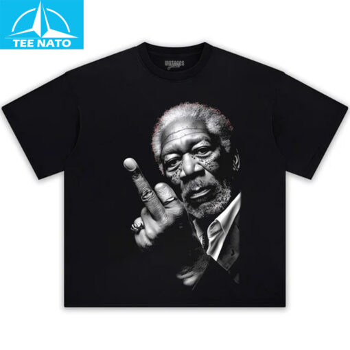 Morgan Freeman Middle Finger Graphic Shirt