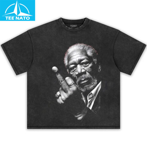 Morgan Freeman Middle Finger Graphic Shirt - Image 3