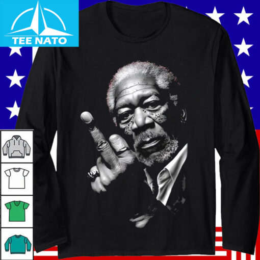 Morgan Freeman Middle Finger Graphic Shirt - Image 4