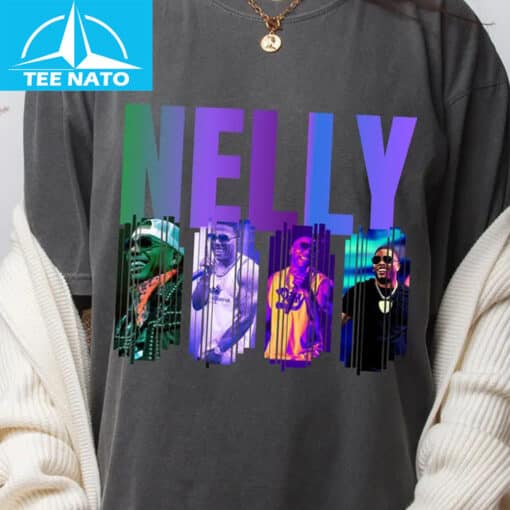 Nelly Rapper Hip Hop Music Collage Shirt - Image 2