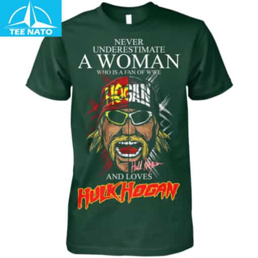 Never Underestimate A Woman Who Loves Hulk Hogan WWE Fan Shirt - Image 5