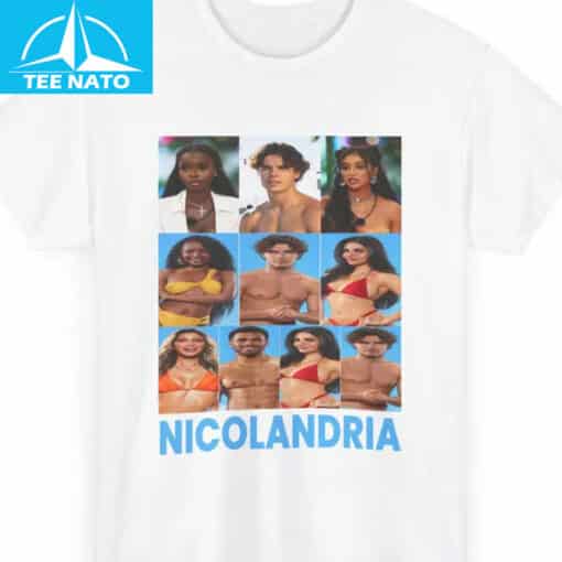 Close up of Nicolandria Love Island USA T-Shirt