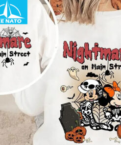Nightmare On Main Street Disney Mickey And Minnie Skeleton Shirt