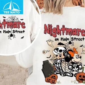Nightmare On Main Street Disney Mickey And Minnie Skeleton Shirt