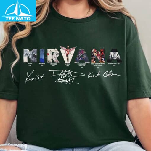 Nirvana Band Albums Signatures Shirt - Image 4