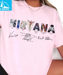 Nirvana Band Albums Signatures Shirt4