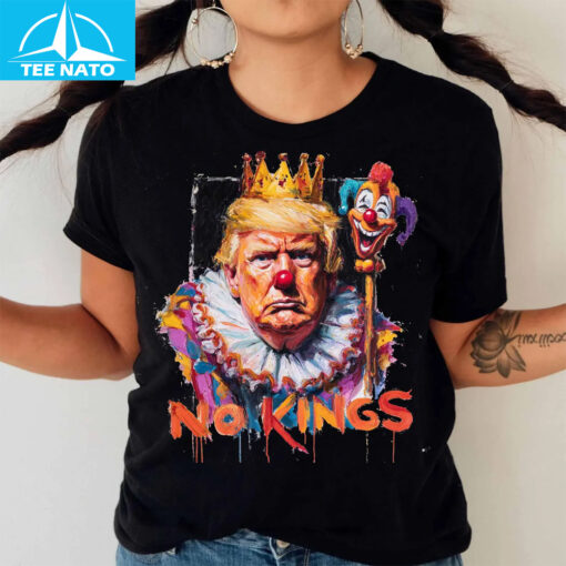 No Kings Donald Trump Clown Graphic Shirt - Image 3