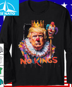 No Kings Donald Trump Clown Graphic Shirt3