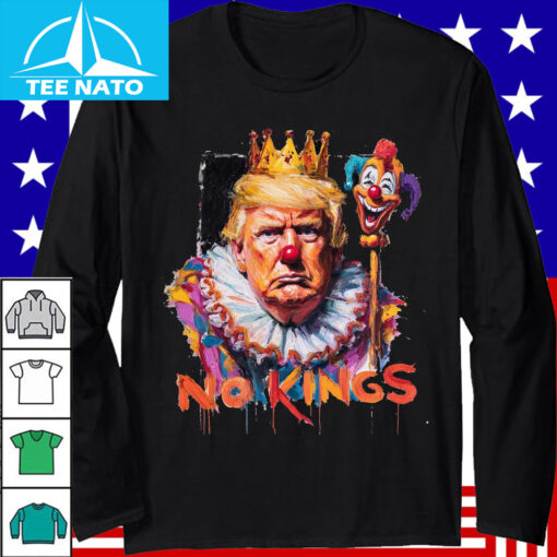 No Kings Donald Trump Clown Graphic Shirt - Image 4