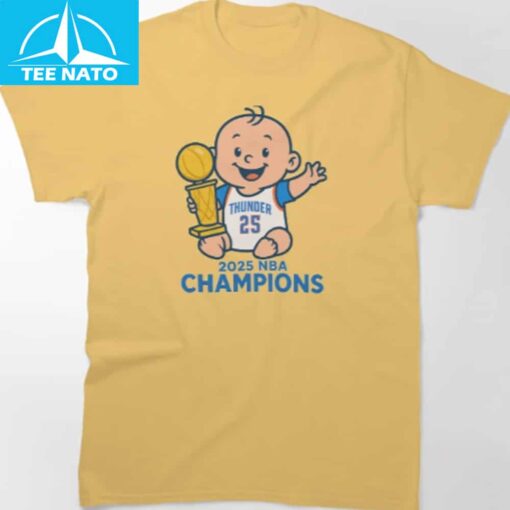 OKC Thunder Baby Champ 2025 NBA World Champions Shirt - Image 3
